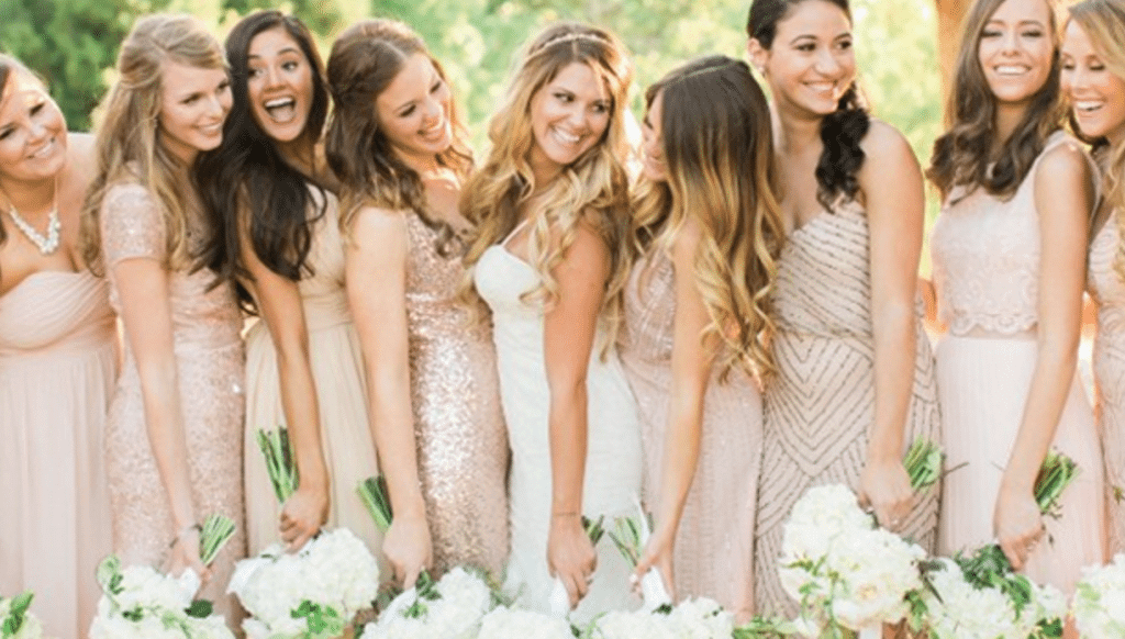 mismatched bridesmaids