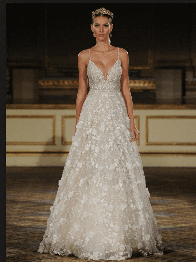 3d flower wedding dress