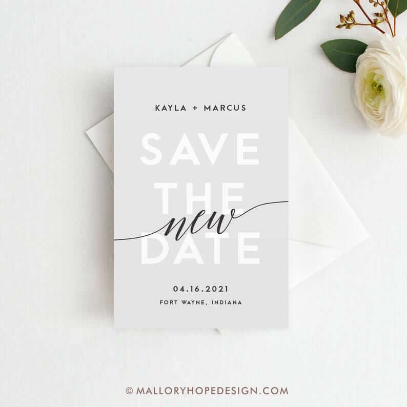 Save the new date invitation