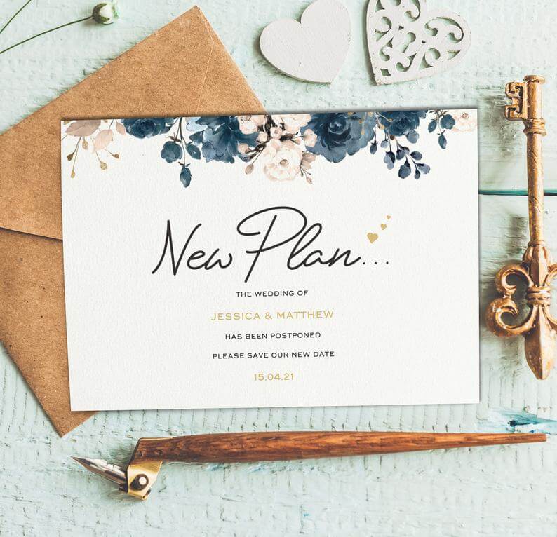 New Wedding Plans save the date