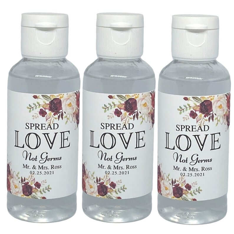 Hand sanitiser wedding favours