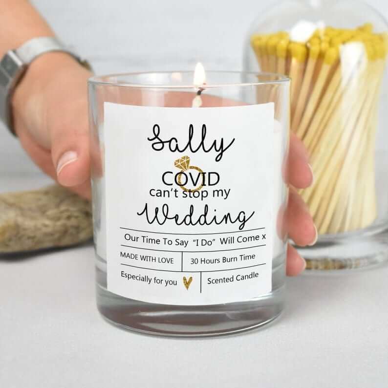 postponed wedding candle
