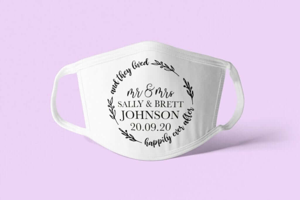 Wedding guest and bridal party masks