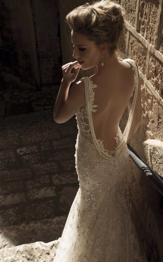 Backless with Beads Galia Lahav Wedding Dress